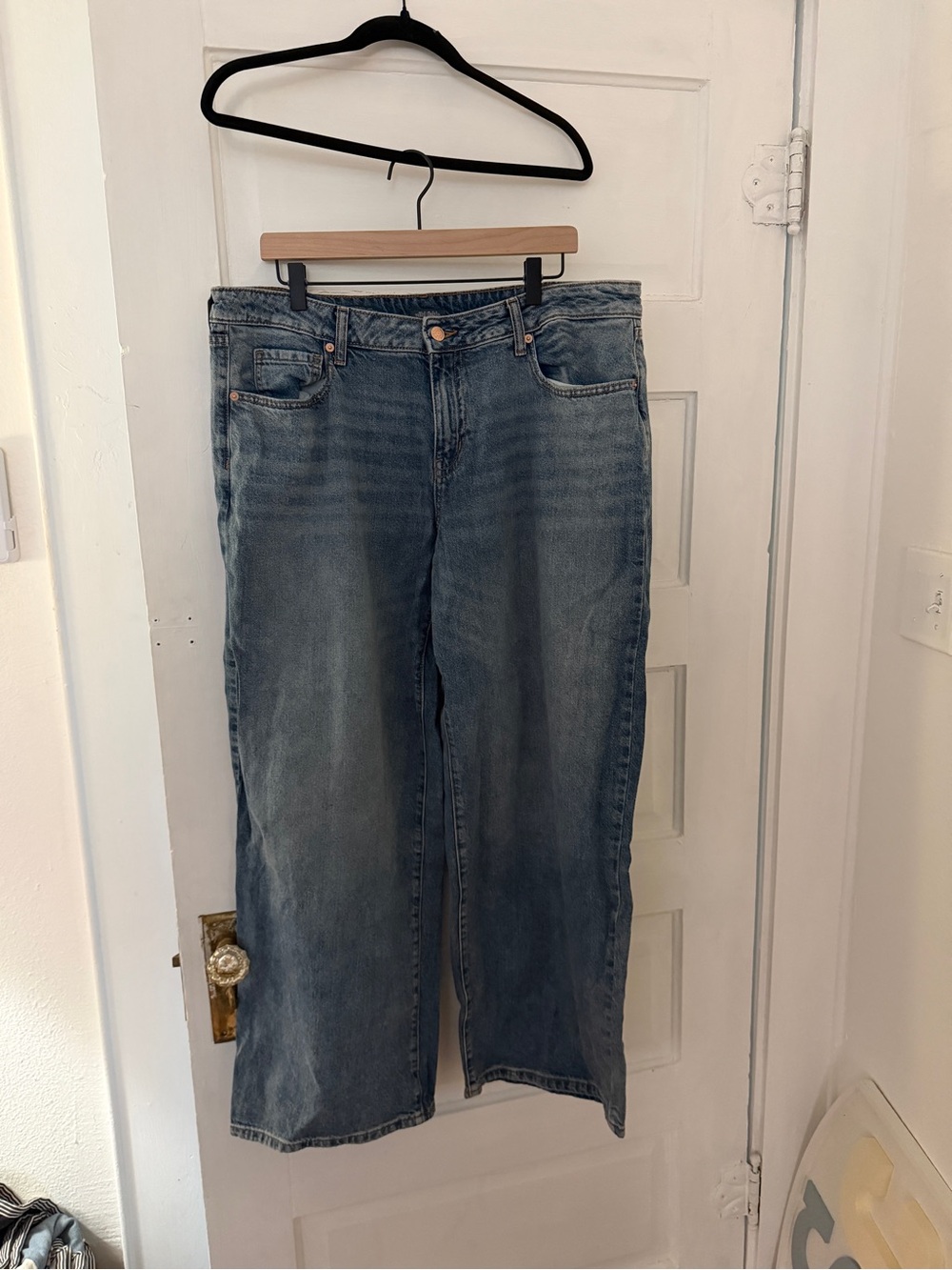 wild fable Wide-Leg Mid-Rise Jeans in Faded Blue